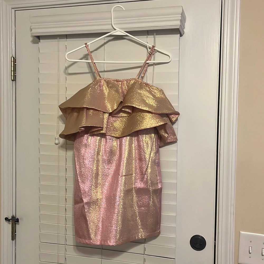 Shimmery pink buddy love mini dress